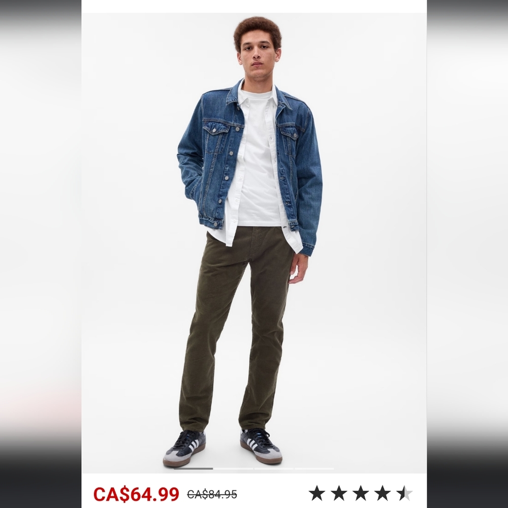 GAP Men's Corduroy Tapered Trousers